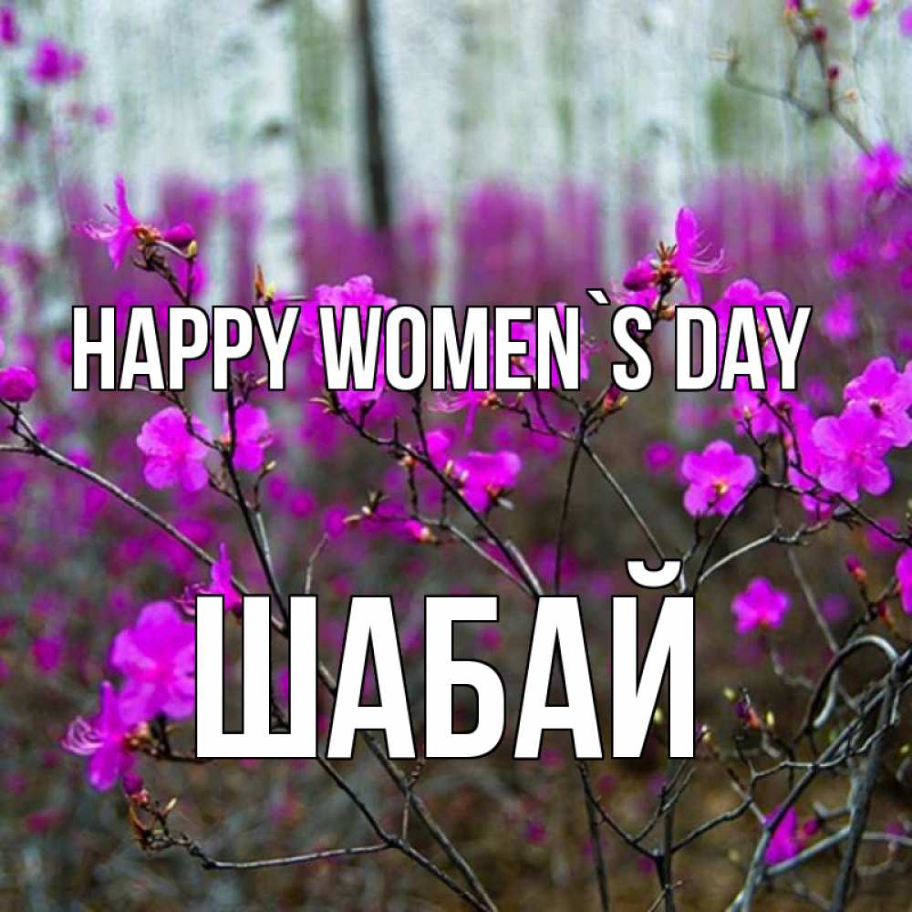 Greetings card с именем, ШАБАЙ happy women`s day дикие цветы Greetings with text for free download 